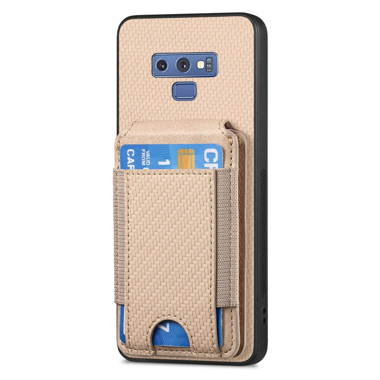 For Samsung Galaxy S8 Carbon Fiber Vertical Flip Wallet Stand Phone Case