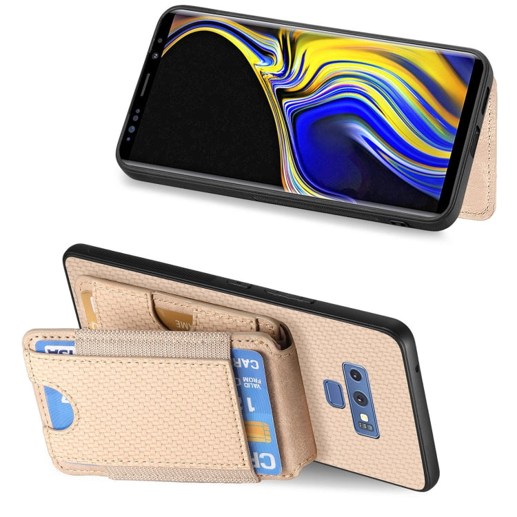 For Samsung Galaxy S8 Carbon Fiber Vertical Flip Wallet Stand Phone Case