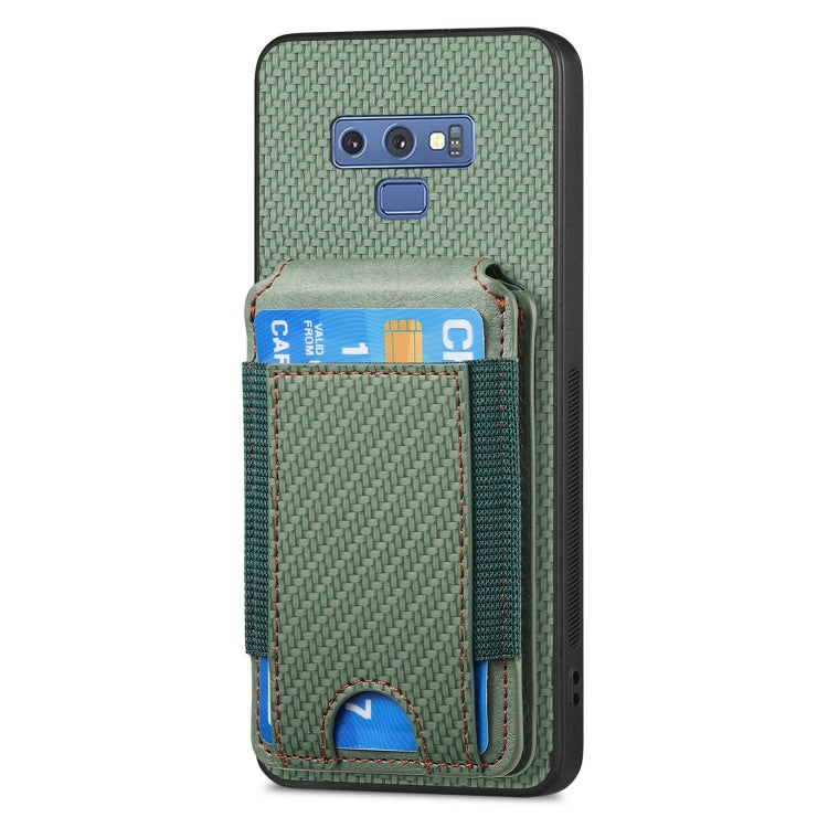 For Samsung Galaxy S8 Carbon Fiber Vertical Flip Wallet Stand Phone Case