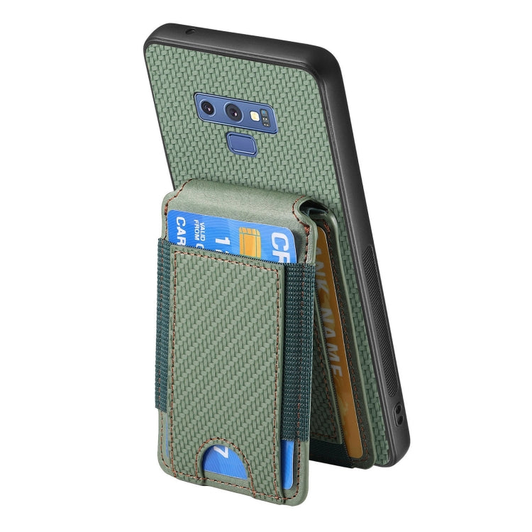 For Samsung Galaxy S8 Carbon Fiber Vertical Flip Wallet Stand Phone Case