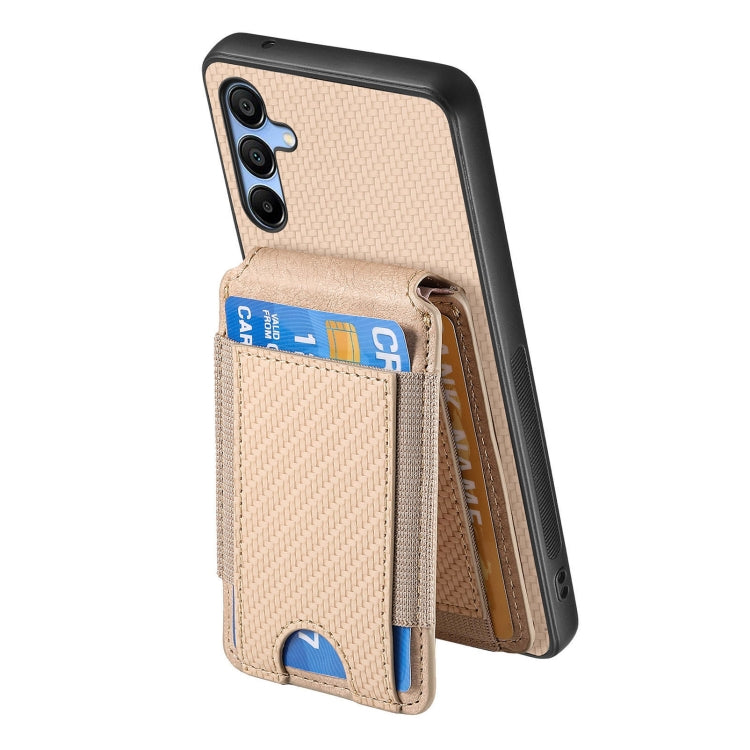 For Samsung Galaxy A23 Carbon Fiber Vertical Flip Wallet Stand Phone Case