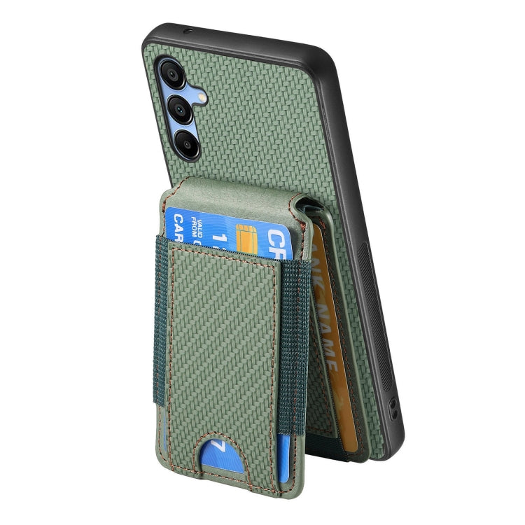 For Samsung Galaxy A23 Carbon Fiber Vertical Flip Wallet Stand Phone Case