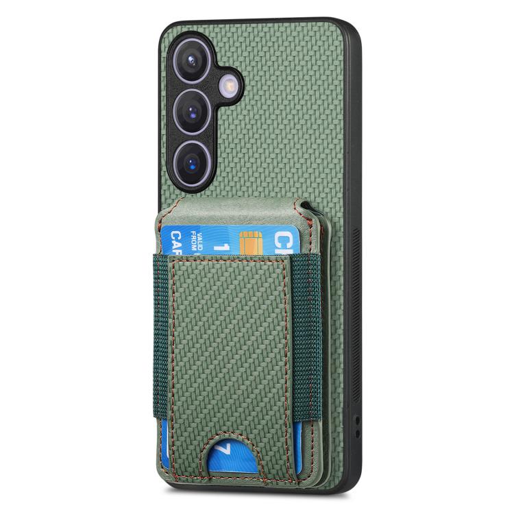 For Samsung Galaxy A37 5G Carbon Fiber Vertical Flip Wallet Stand Phone Case