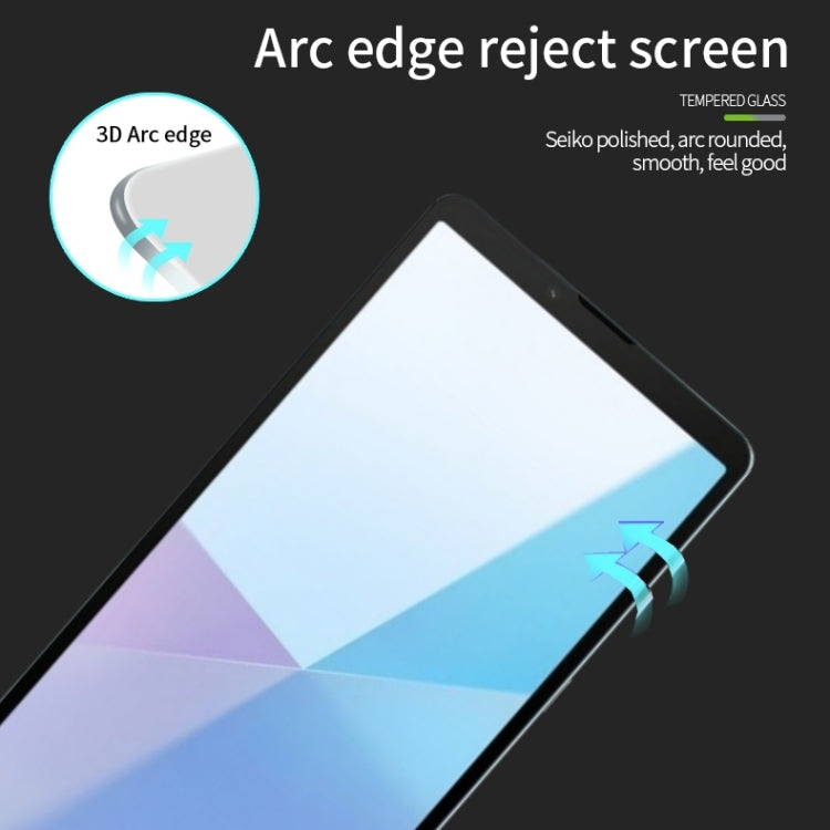 For Sony Xperia 10 VI PINWUYO 9H 3D Curved Full Screen Explosion-proof Tempered Glass Film - Black