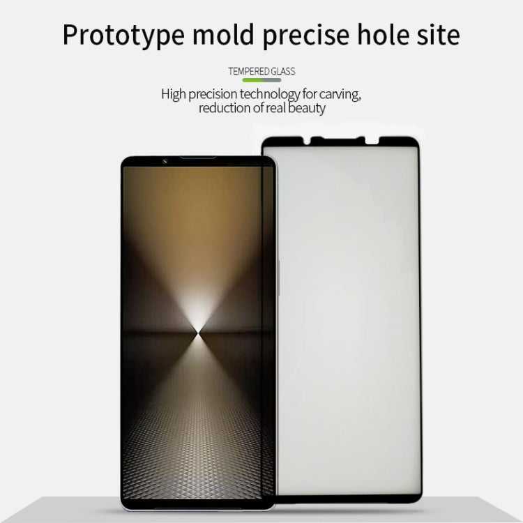 For Sony Xperia 1 VI PINWUYO 9H 3D Curved Full Screen Explosion-proof Tempered Glass Film - Black