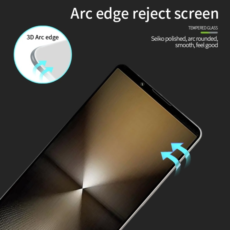 For Sony Xperia 1 VI PINWUYO 9H 3D Curved Full Screen Explosion-proof Tempered Glass Film - Black