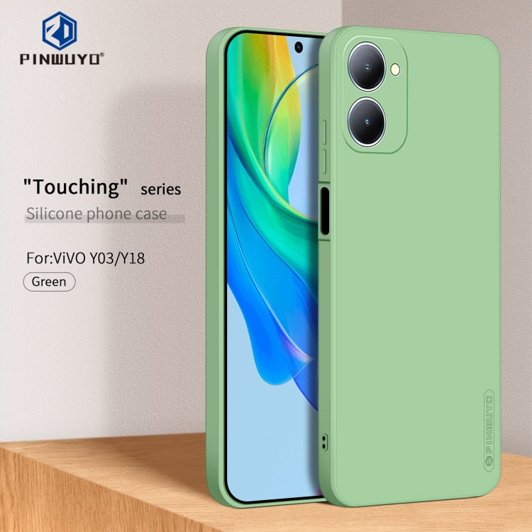 For vivo Y03 / Y18 PINWUYO Sense Series Liquid Silicone TPU Phone Case