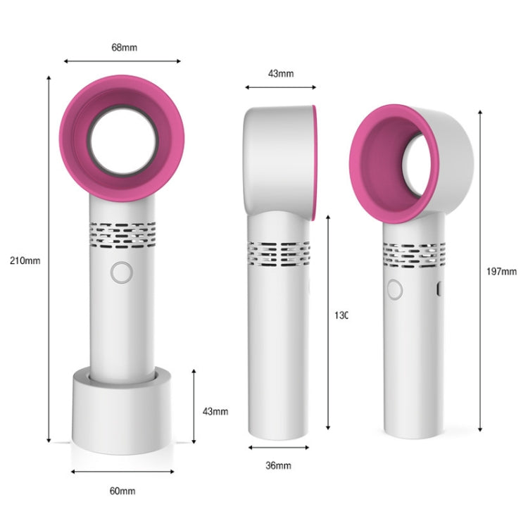 Portable Handheld USB Leafless Fan(White)