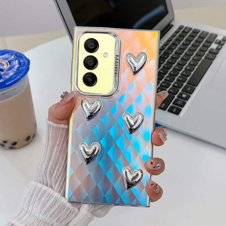 For Samsung Galaxy A15 5G Electroplating 5-Heart Laser Texture TPU Phone Case
