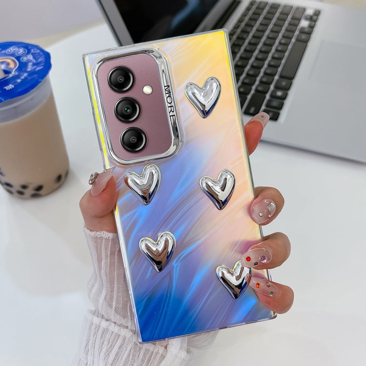 For Samsung Galaxy A14 5G Electroplating 5-Heart Laser Texture TPU Phone Case