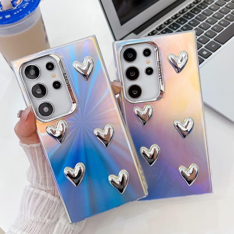 For Samsung Galaxy A15 5G Electroplating 5-Heart Laser Texture TPU Phone Case