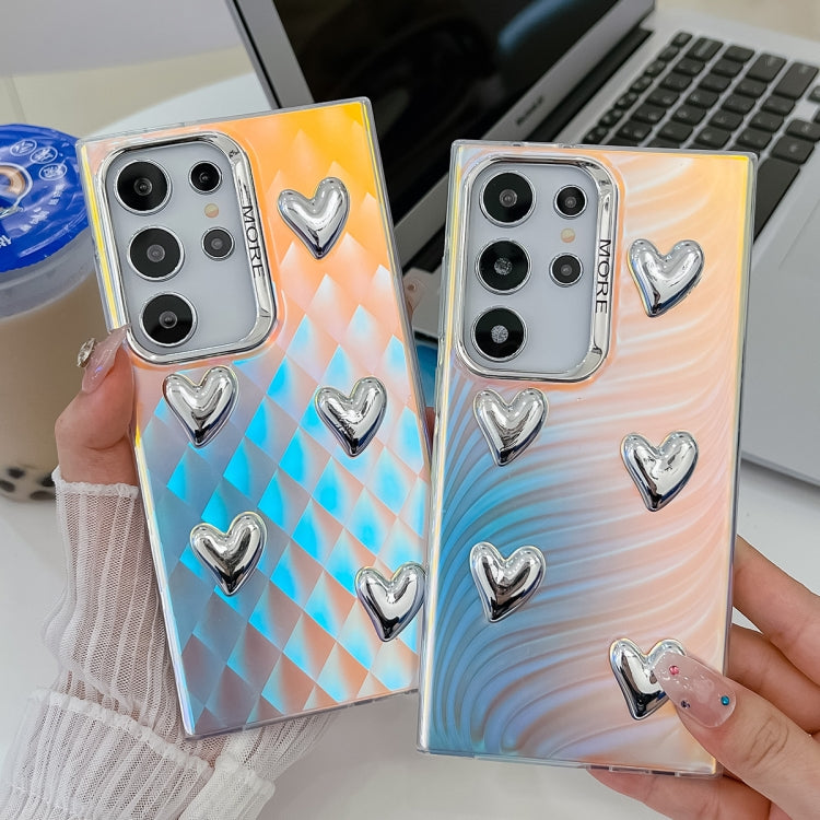 For Samsung Galaxy A15 5G Electroplating 5-Heart Laser Texture TPU Phone Case