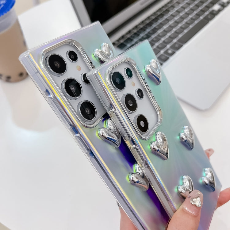 For Samsung Galaxy A15 5G Electroplating 5-Heart Laser Texture TPU Phone Case