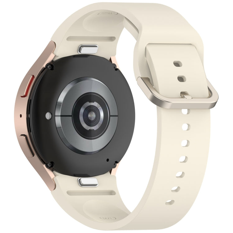 For Samsung Galaxy Watch 7 40 / 44mm Solid Color Colorful Buckle Quick Release Silicone Watch Band