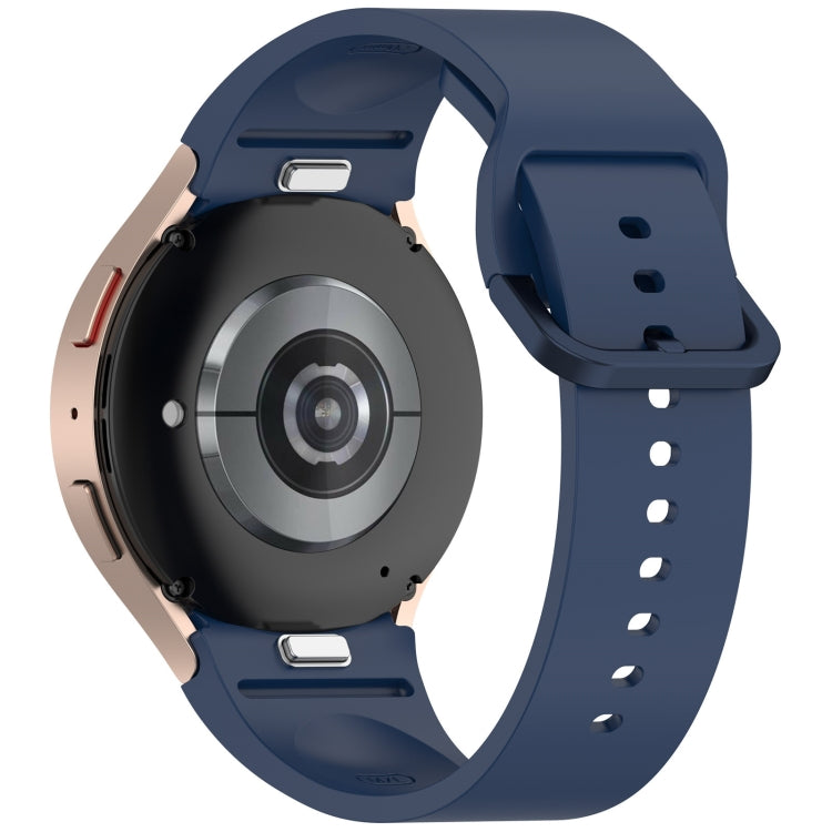 For Samsung Galaxy Watch 7 40 / 44mm Solid Color Colorful Buckle Quick Release Silicone Watch Band