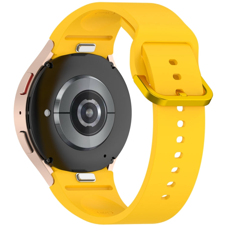 For Samsung Galaxy Watch 7 40 / 44mm Solid Color Colorful Buckle Quick Release Silicone Watch Band