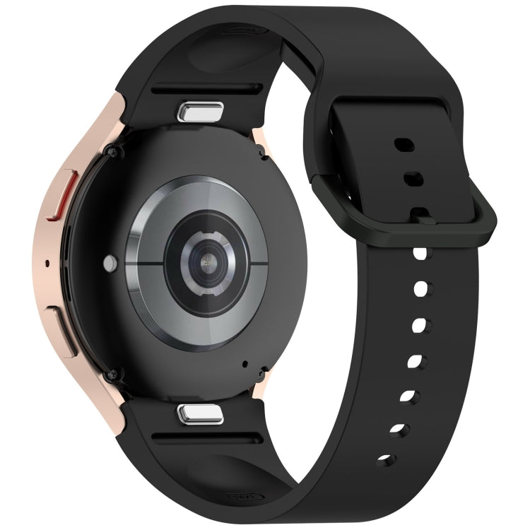 For Samsung Galaxy Watch FE 40mm Solid Color Colorful Buckle Quick Release Silicone Watch Band