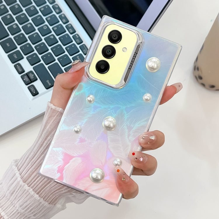 For Samsung Galaxy A15 5G Electroplating Pearl Laser Texture TPU Phone Case