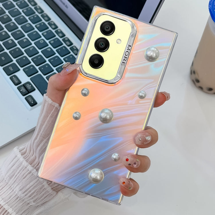 For Samsung Galaxy A15 5G Electroplating Pearl Laser Texture TPU Phone Case