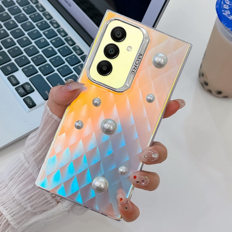 For Samsung Galaxy A15 5G Electroplating Pearl Laser Texture TPU Phone Case