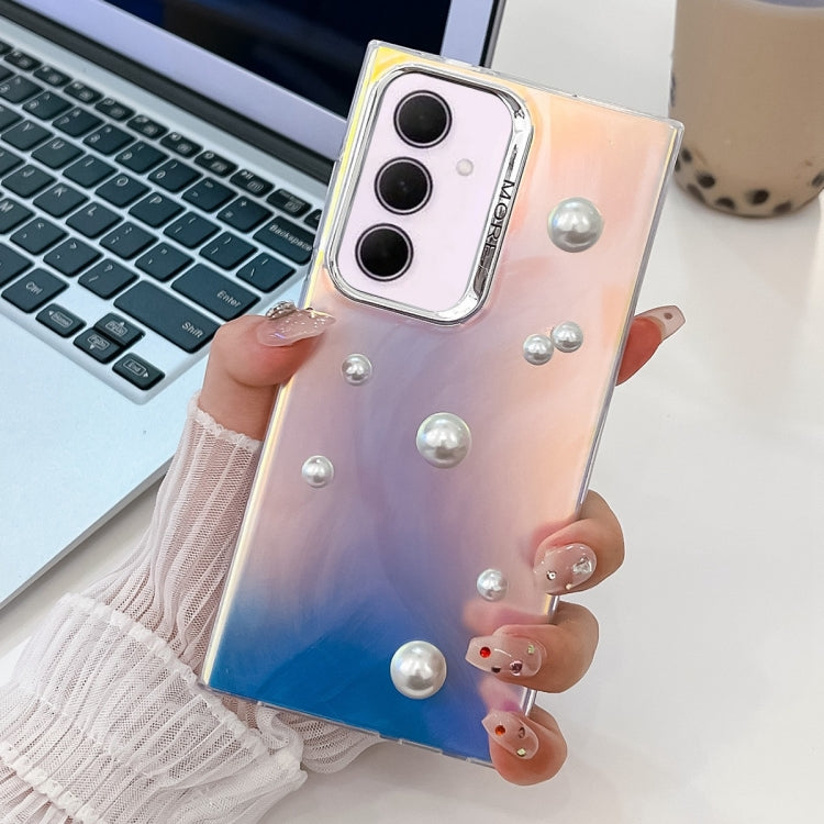 For Samsung Galaxy A35 5G Electroplating Pearl Laser Texture TPU Phone Case