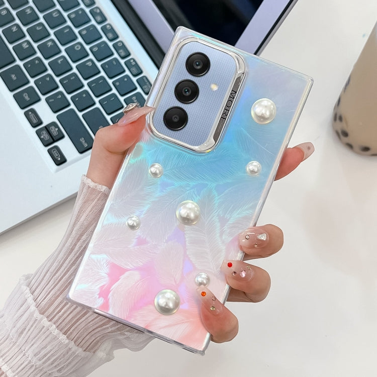For Samsung Galaxy A25 5G Electroplating Pearl Laser Texture TPU Phone Case