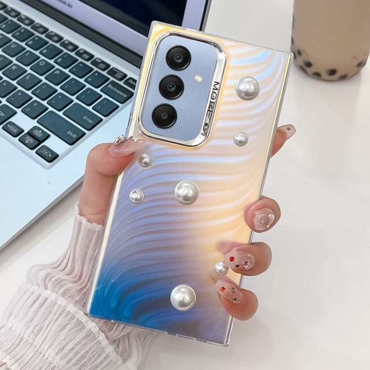 For Samsung Galaxy A25 5G Electroplating Pearl Laser Texture TPU Phone Case