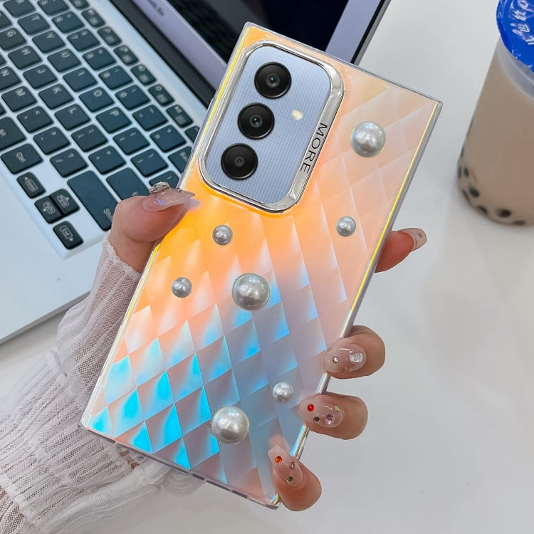 For Samsung Galaxy A25 5G Electroplating Pearl Laser Texture TPU Phone Case