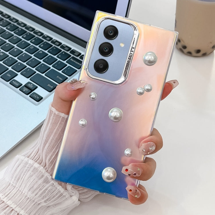 For Samsung Galaxy A25 5G Electroplating Pearl Laser Texture TPU Phone Case