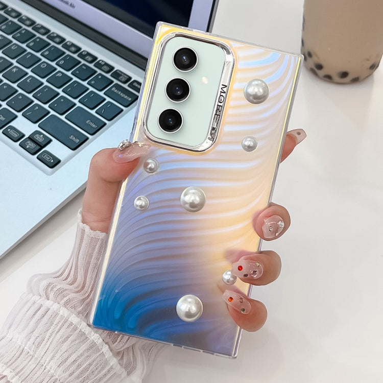 For Samsung Galaxy S23 FE 5G Electroplating Pearl Laser Texture TPU Phone Case