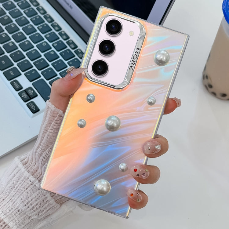 For Samsung Galaxy S23+ 5G Electroplating Pearl Laser Texture TPU Phone Case