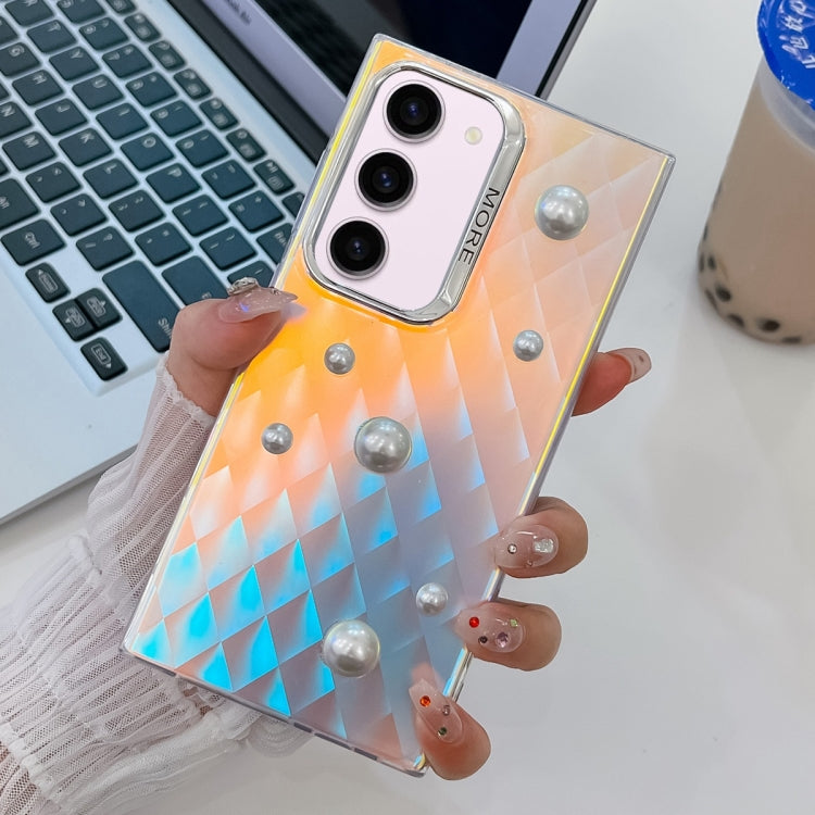 For Samsung Galaxy S23+ 5G Electroplating Pearl Laser Texture TPU Phone Case