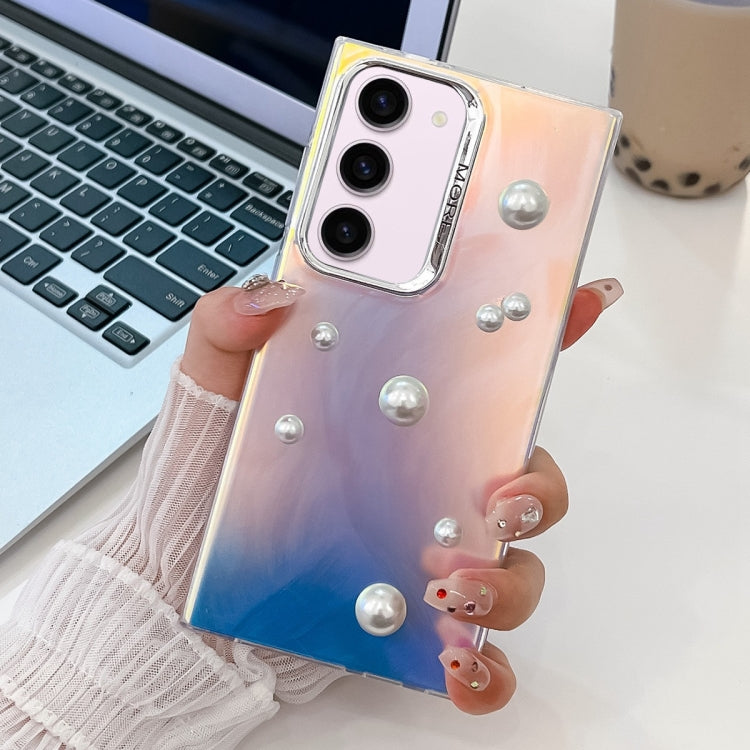 For Samsung Galaxy S23+ 5G Electroplating Pearl Laser Texture TPU Phone Case