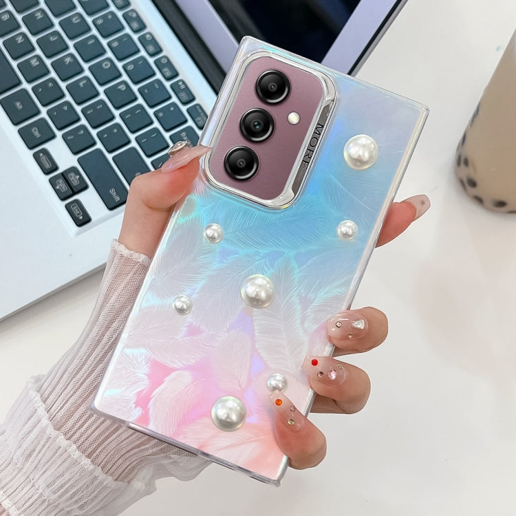 For Samsung Galaxy A14 5G Electroplating Pearl Laser Texture TPU Phone Case
