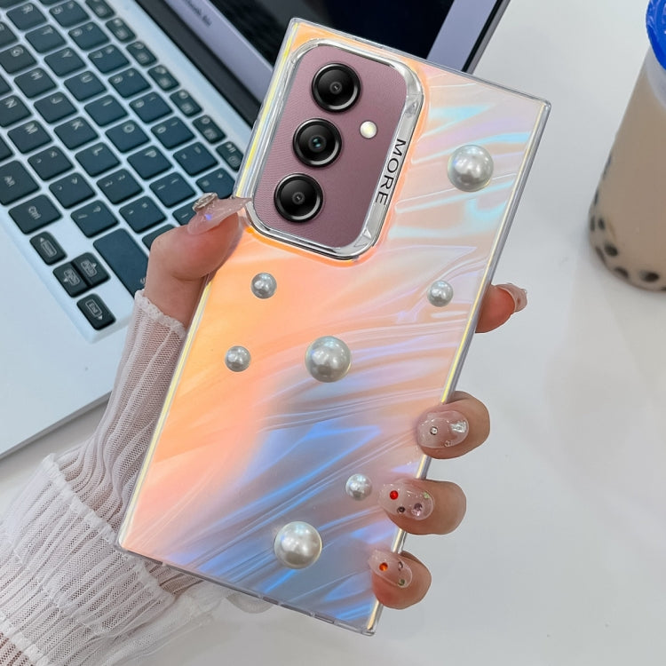For Samsung Galaxy A14 5G Electroplating Pearl Laser Texture TPU Phone Case