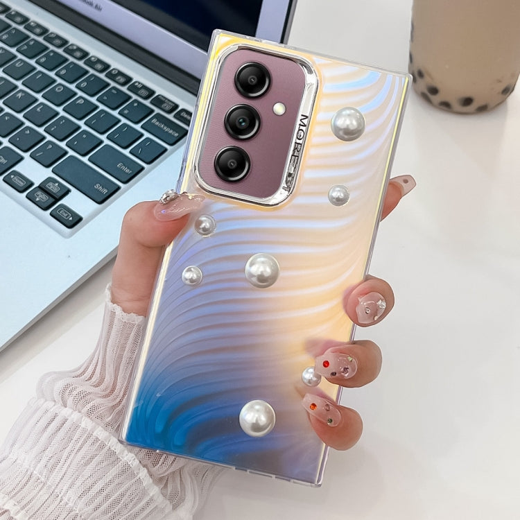 For Samsung Galaxy A14 5G Electroplating Pearl Laser Texture TPU Phone Case