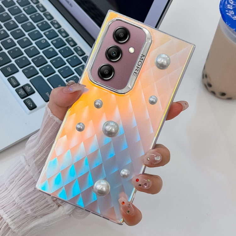 For Samsung Galaxy A14 5G Electroplating Pearl Laser Texture TPU Phone Case