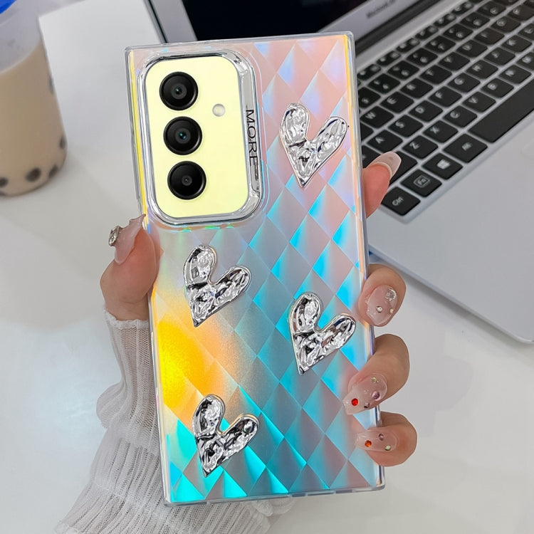 For Samsung Galaxy A15 5G Electroplating 4-Heart Laser Texture TPU Phone Case