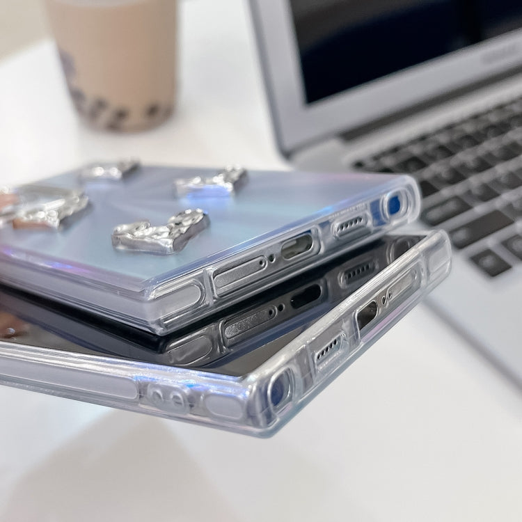For Samsung Galaxy A25 5G Electroplating 4-Heart Laser Texture TPU Phone Case