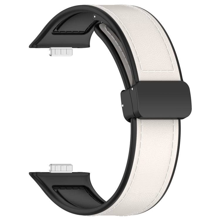 For Huawei Watch Fit 3 Folding Buckle Silicone Fitted Leather Watch Band