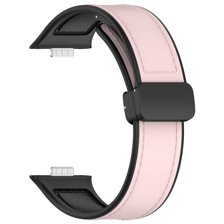 For Huawei Watch Fit 3 Folding Buckle Silicone Fitted Leather Watch Band