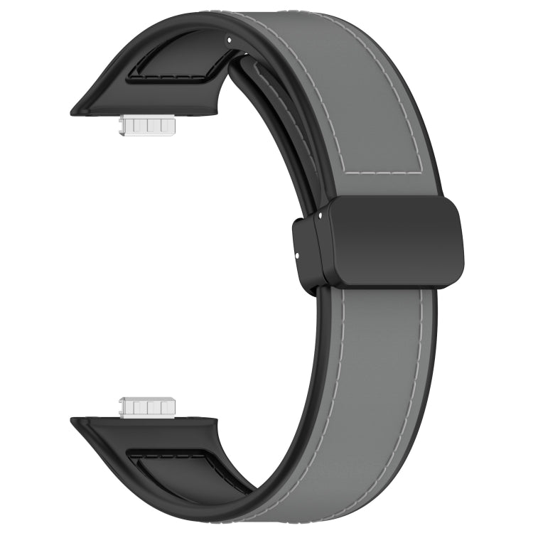 For Huawei Watch Fit 3 Folding Buckle Silicone Fitted Leather Watch Band