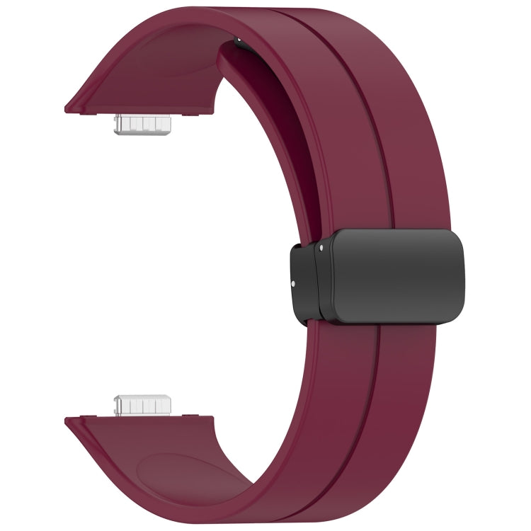 For Huawei Watch Fit3 Magnetic Folding Buckle Silicone Watch Band