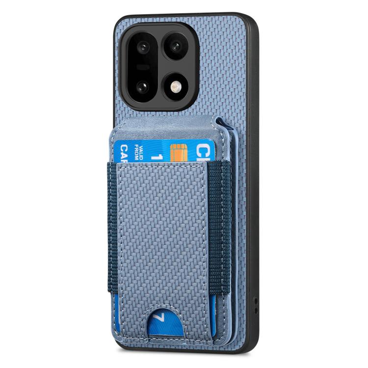 For OnePlus 15 Carbon Fiber Vertical Flip Wallet Stand Phone Case