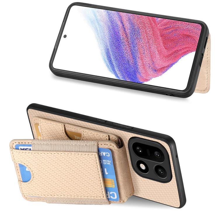 For OnePlus 15 Carbon Fiber Vertical Flip Wallet Stand Phone Case