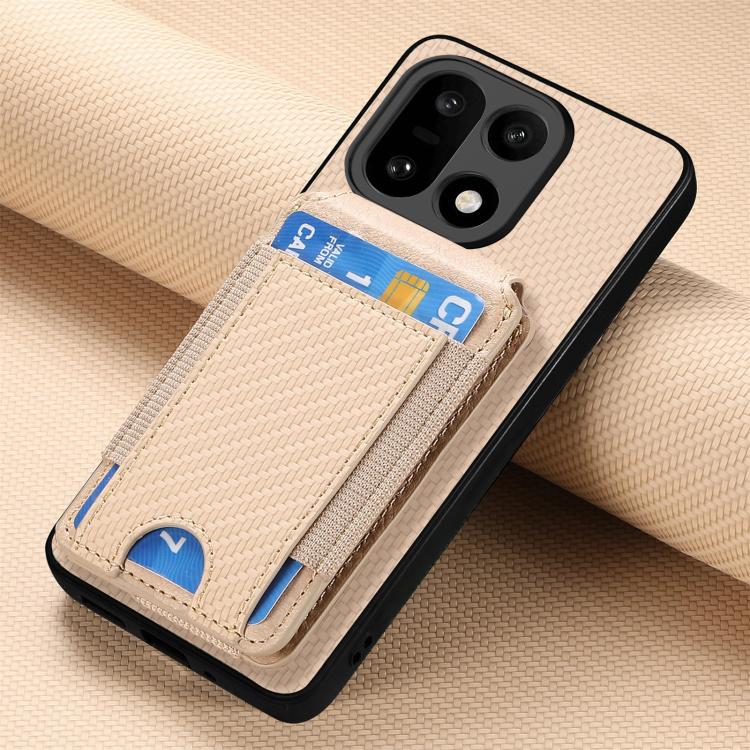 For OnePlus 15 Carbon Fiber Vertical Flip Wallet Stand Phone Case