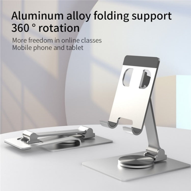 YY-022 360 Degree Rotation Aluminum Alloy Desktop Phone Tablet Holder