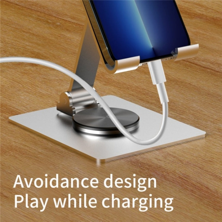 YY-022 360 Degree Rotation Aluminum Alloy Desktop Phone Tablet Holder