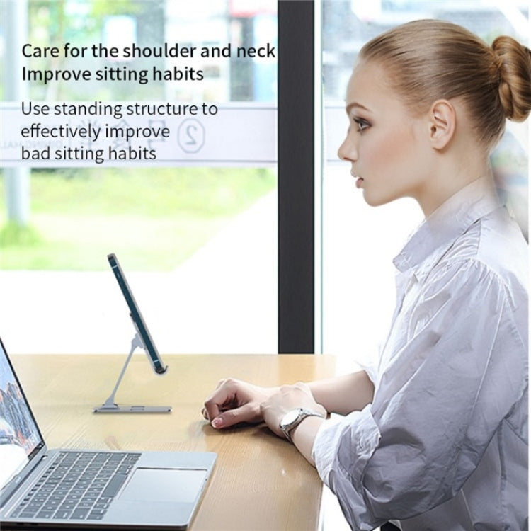 YY-018 Foldable Aluminum Alloy Desktop Phone Tablet Holder