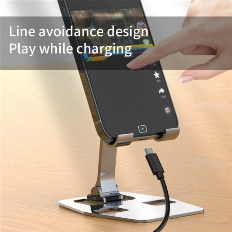 YY-018 Foldable Aluminum Alloy Desktop Phone Tablet Holder
